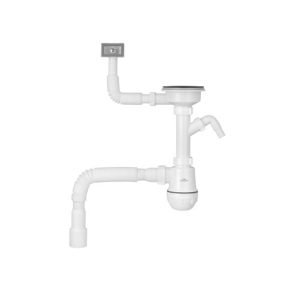 Сифон для кухонної мийки Kroner KRP KS02-1BLK 3 1/2