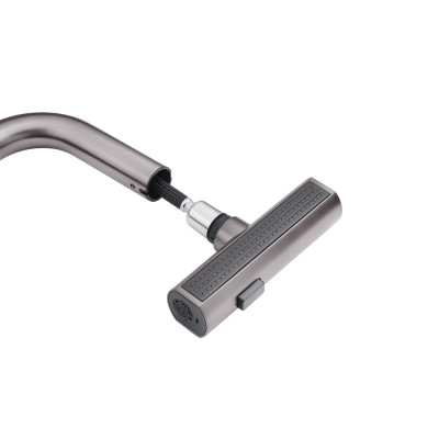 Змішувач для кухні з висувним виливом Kroner KRP Edelstahl Klassisch - PVD03918