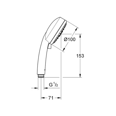 Лійка для ручного душу Grohe Vitalio Comfort 100 26094000