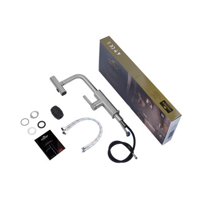 Змішувач для кухні з висувним виливом Kroner KRP Edelstahl Klassisch - ESG03918