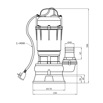 Насос фекальний Agua WQD 10-10-1.1 кВт