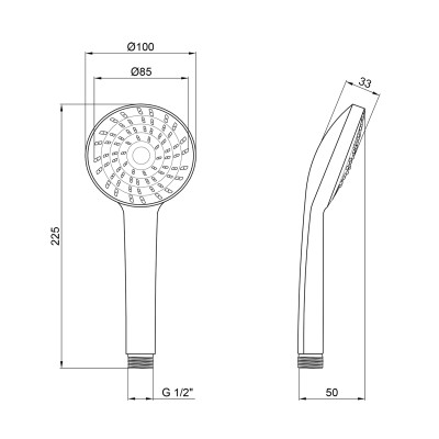 Лійка для ручного душу Kroner KRM - C718 Лійка для ручного душу Kroner KRM - C718