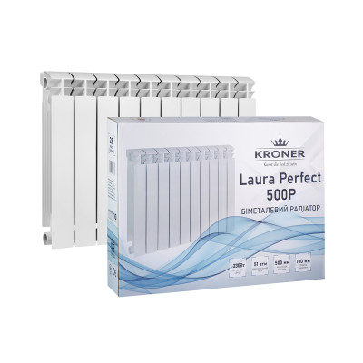 Радіатор біметалевий Kroner  Laura Perfect 500P 500х80х100