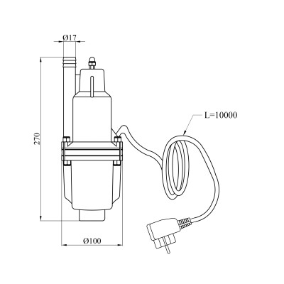 Насос вібраційний Agua XVM60 Hmax 72 м Qmax 18 л/хв P 250 Вт Насос вібраційний Agua XVM60 Hmax 72 м Qmax 18 л/хв P 250 Вт