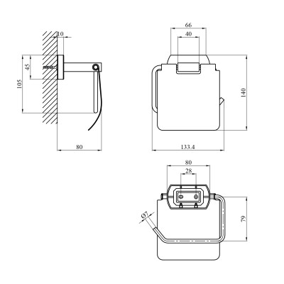 Тримач для туалетного паперу Kroner KRP Graz - GRP95607