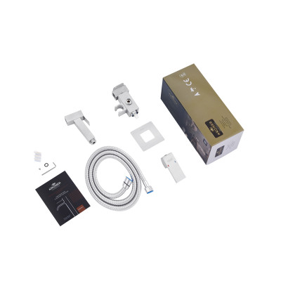 Набір для гігієнічного душу прихованого монтажу зі змішувачем Kroner KRP Edelstahl Kubus - ESG053 Набір для гігієнічного душу прихованого монтажу зі змішувачем Kroner KRP Edelstahl Kubus - ESG053