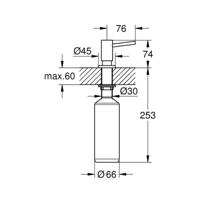 Дозатор для миючого засобу Grohe Contemporary 40535000