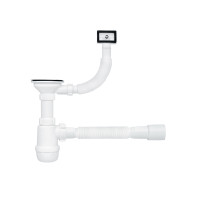 Сифон для кухонної мийки ANIplast 3 1/2''х40 мм з різьбовим випуском, з круглим переливом A0145SP15EU Сифон для кухонної мийки ANIplast 3 1/2''х40 мм з різьбовим випуском, з круглим переливом A0145SP15EU