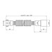 Гофротруба Agua GN46 1 1/2''х40/50 мм 460-1100 мм з накидною гайкою