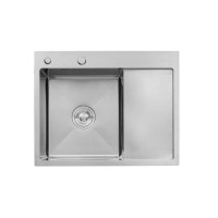 Кухонна мийка Kroner KRP Gebürstet - 6350LHM (3.0/1.0 мм) Кухонна мийка Kroner KRP Gebürstet - 6350LHM (3.0/1.0 мм)