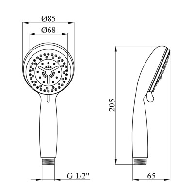 Лійка для ручного душу Kroner KRM - C706 Лійка для ручного душу Kroner KRM - C706