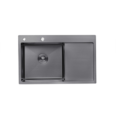 Кухонна мийка Kroner KRP Schwarze - 7849LHM PVD (3.0/1.0 мм) Кухонна мийка Kroner KRP Schwarze - 7849LHM PVD (3.0/1.0 мм)