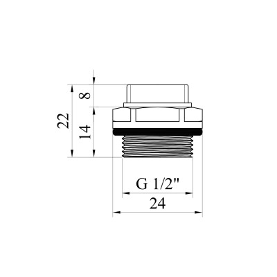Кран Маєвського STA (DN) 15 під викрутку, нікельований