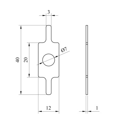 Металевий фіксатор ТЕНів Kroner Flacher Металевий фіксатор ТЕНів Kroner Flacher