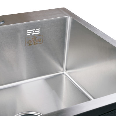 Кухонна мийка Kroner KRP Gebürstet - 5050HM (3.0/1.0 мм) Кухонна мийка Kroner KRP Gebürstet - 5050HM (3.0/1.0 мм)