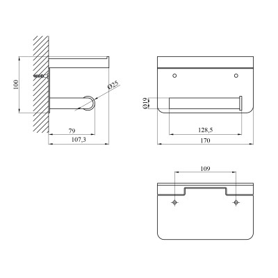 Тримач для туалетного паперу Kroner KRP Graz - GRP3018