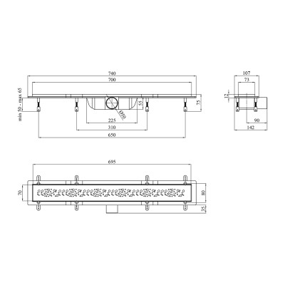 Трап лінійний Kroner KRP Harz M70 Muster Трап лінійний Kroner KRP Harz M70 Muster