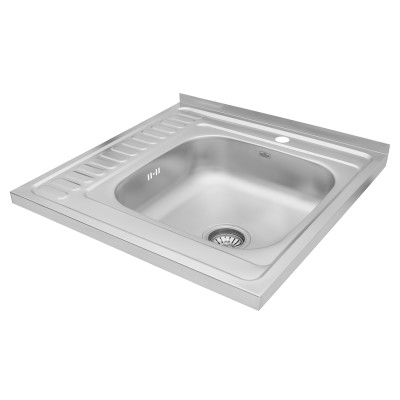 Кухонна мийка накладна Kroner KRP Dekor - 6060R (0.6 мм) Кухонна мийка накладна Kroner KRP Dekor - 6060R (0.6 мм)