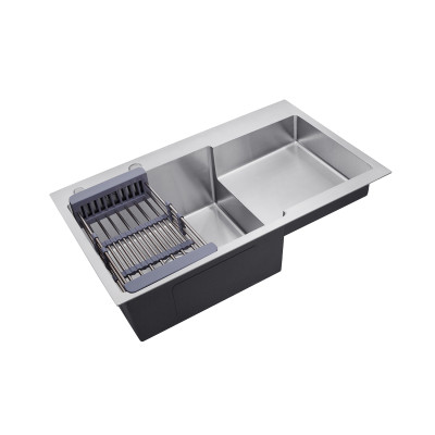 Кухонна мийка Kroner KRP Gebürstet - 7848LHM (3.0/1.0 мм) Кухонна мийка Kroner KRP Gebürstet - 7848LHM (3.0/1.0 мм)