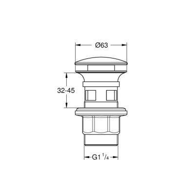 Донний клапан для раковин Grohe 1 1/4 Донний клапан для раковин Grohe 1 1/4