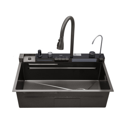 Кухонна мийка Kroner KRP Schwarze - SET7546ARTHM PVD (3.0/0.8 мм) Кухонна мийка Kroner KRP Schwarze - SET7546ARTHM PVD (3.0/0.8 мм)