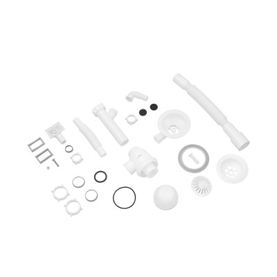 Сифон для кухонної мийки Kroner KRP KS02-1WHI 3 1/2