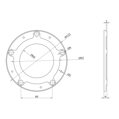 Фланець Kroner 5-ти болтовий