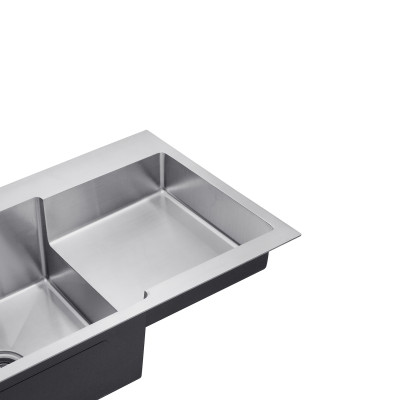 Кухонна мийка Kroner KRP Gebürstet - 7848LHM (3.0/1.0 мм) Кухонна мийка Kroner KRP Gebürstet - 7848LHM (3.0/1.0 мм)