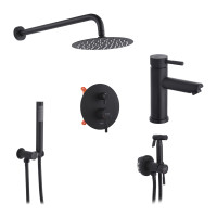 Набор 3 в 1 душова система прихованого монтажу Kroner Edelstahl Klassisch-SCH082 + змішувач Edelstahl Klassisch-SCH010 + змішувач Kroner Edelstahl Klassisch-SCH053