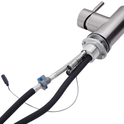 Змішувач для кухні з висувним виливом Kroner KRP Edelstahl Klassisch - PVD03916 сенсорний