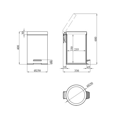 Відро для сміття Potato P414 12 л
