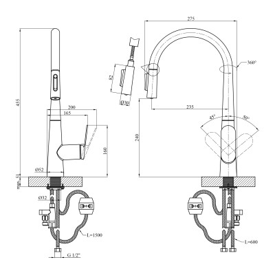Змішувач для кухні Kroner Element 211569-0101