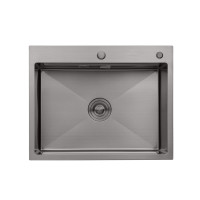 Кухонна мийка Kroner KRP Schwarze - 6350HM PVD (3.0/1.0 мм) Кухонна мийка Kroner KRP Schwarze - 6350HM PVD (3.0/1.0 мм)