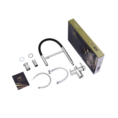 Змішувач для кухні з підключенням до фільтра Kroner KRP Edelstahl Klassisch - ESG03815BLK Змішувач для кухні з підключенням до фільтра Kroner KRP Edelstahl Klassisch - ESG03815BLK