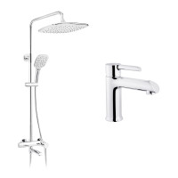 Набор 2 в 1 душова система Kroner Essen-C063 + змішувач Essen-C010