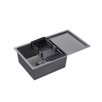 Кухонна мийка Kroner KRP Schwarze - 7844HM PVD (3/1 мм) Кухонна мийка Kroner KRP Schwarze - 7844HM PVD (3/1 мм)