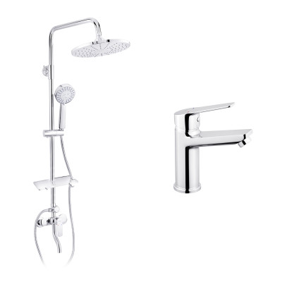 Набор 2 в 1 душова система Kroner Armada-C064K + змішувач Hagen-C010 Набор 2 в 1 душова система Kroner Armada-C064K + змішувач Hagen-C010