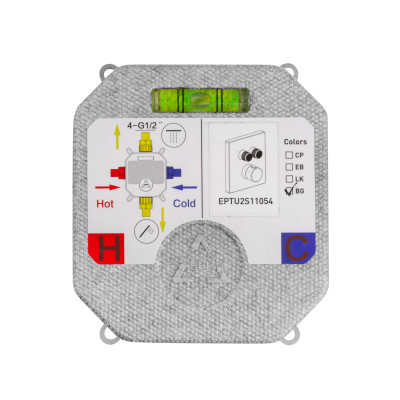Душова система прихованого монтажу термостатична Kroner Element Thermo 211461-5301