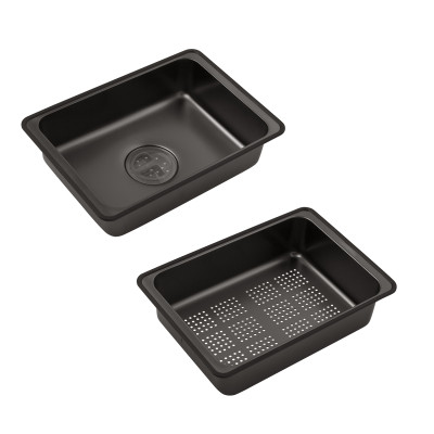 Кухонна мийка Kroner KRP Schwarze - SET7546ARTHM PVD (3.0/0.8 мм) Кухонна мийка Kroner KRP Schwarze - SET7546ARTHM PVD (3.0/0.8 мм)