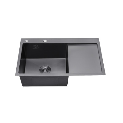 Кухонна мийка Kroner KRP Schwarze - 7849LHM PVD (3.0/1.0 мм) Кухонна мийка Kroner KRP Schwarze - 7849LHM PVD (3.0/1.0 мм)