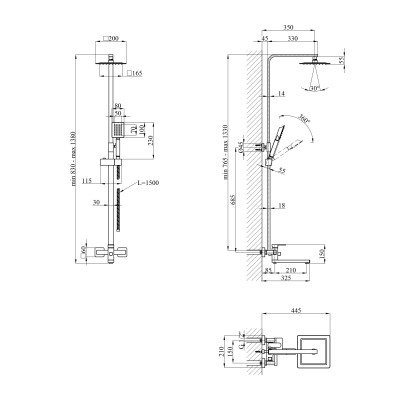 Душова система Kroner KRP Edelstahl Kubus - ESG067