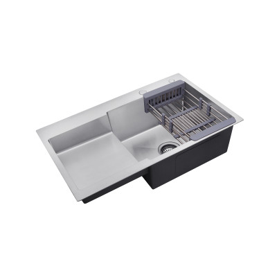 Кухонна мийка Kroner KRP Gebürstet - 7848RHM (3.0/1.0 мм) Кухонна мийка Kroner KRP Gebürstet - 7848RHM (3.0/1.0 мм)