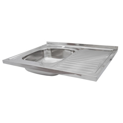 Кухонна мийка накладна Kroner KRP Polierte - 6080L (0.6 мм) Кухонна мийка накладна Kroner KRP Polierte - 6080L (0.6 мм)