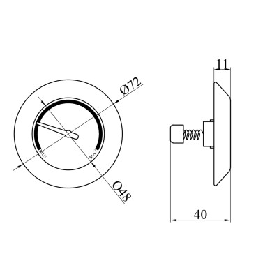 Термометр для водонагрівача Kroner Runder Термометр для водонагрівача Kroner Runder