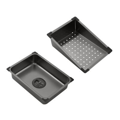 Кухонна мийка Kroner KRP Schwarze - SET7545NB PVD (3.0/0.8 мм) Кухонна мийка Kroner KRP Schwarze - SET7545NB PVD (3.0/0.8 мм)