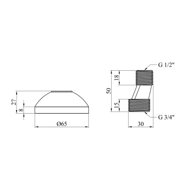 Декоративна чашка з ексцентриком Kroner KRM - C911 (пара) Декоративна чашка з ексцентриком Kroner KRM - C911 (пара)