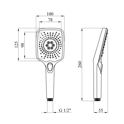 Лійка для ручного душу Kroner KRM - C727 Лійка для ручного душу Kroner KRM - C727