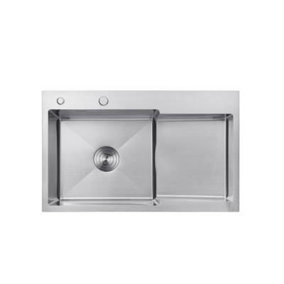 Кухонна мийка Kroner KRP Gebürstet - 7848LHM (3.0/1.0 мм) Кухонна мийка Kroner KRP Gebürstet - 7848LHM (3.0/1.0 мм)