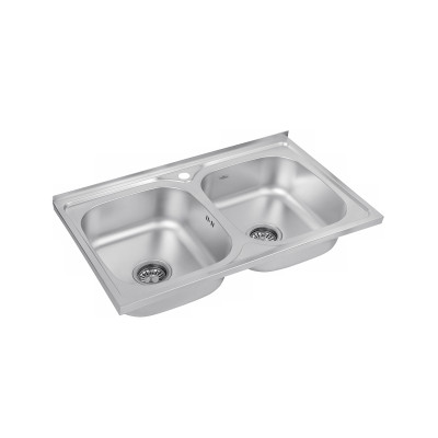 Кухонна мийка накладна Kroner KRP Satin - 5080Z (0.8 мм) Кухонна мийка накладна Kroner KRP Satin - 5080Z (0.8 мм)