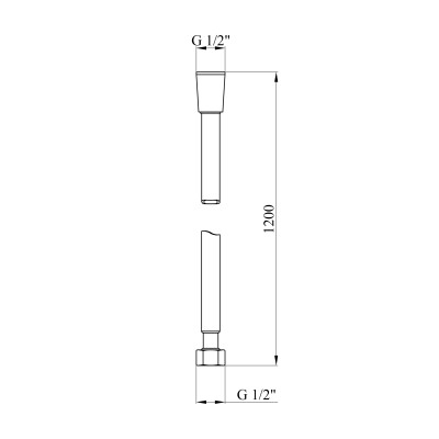 Шланг для душу Kroner KRM - SCH608 Anti-Twist  120 см